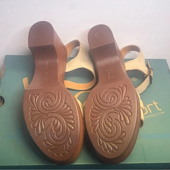b.o.c. Cream and Brown Women's Gigi Sandals, Size 9M - Picture 9 of 9